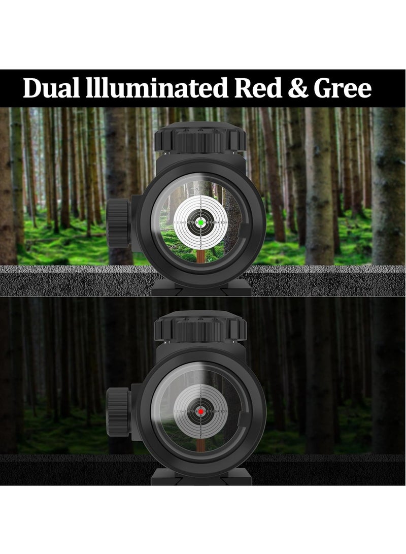 Generic Red Green Dot Sight 1x40mm Reflex Optics Rifle Scope for Hunting, Fits Picatinny 20mm/11mm Rail Mount - Image 2