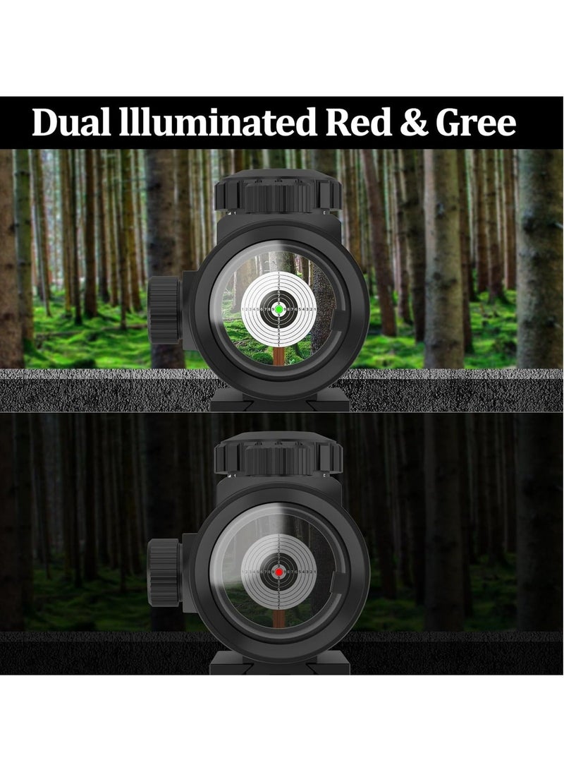 Red Green Dot Sight 1x40mm Reflex Optics Rifle Scope for Hunting, Fits Picatinny 20mm/11mm Rail Mount - Image 2