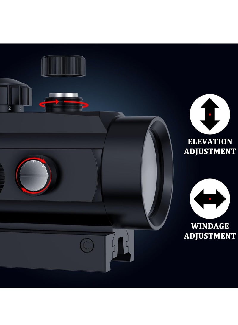 Red Green Dot Sight 1x40mm Reflex Optics Rifle Scope for Hunting, Fits Picatinny 20mm/11mm Rail Mount - Image 3
