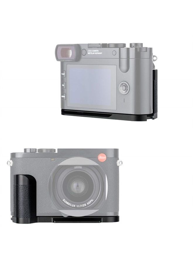 Fotasy - JJC HG-Q2 Leica Q2 Hand Grip, Arca Swiss Type Quick Release QR, Anti Slip Metal Holder Hand Grip, Aluminum Aloy, Compatible with Leica Q2, Replaces Leica 19540 handgrip - Image 1
