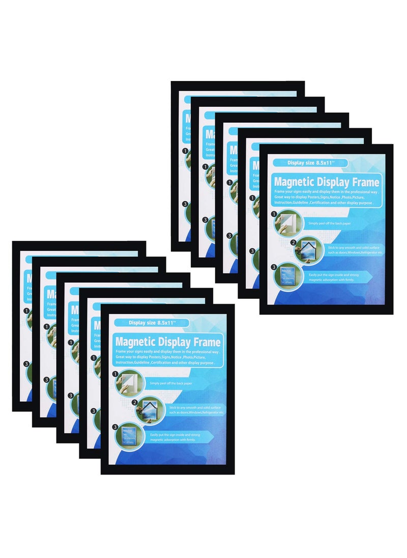 MFoffice MFoffice SelfAdhesive Magnetic Document Sign Holder 85X11BlackPack of 10 