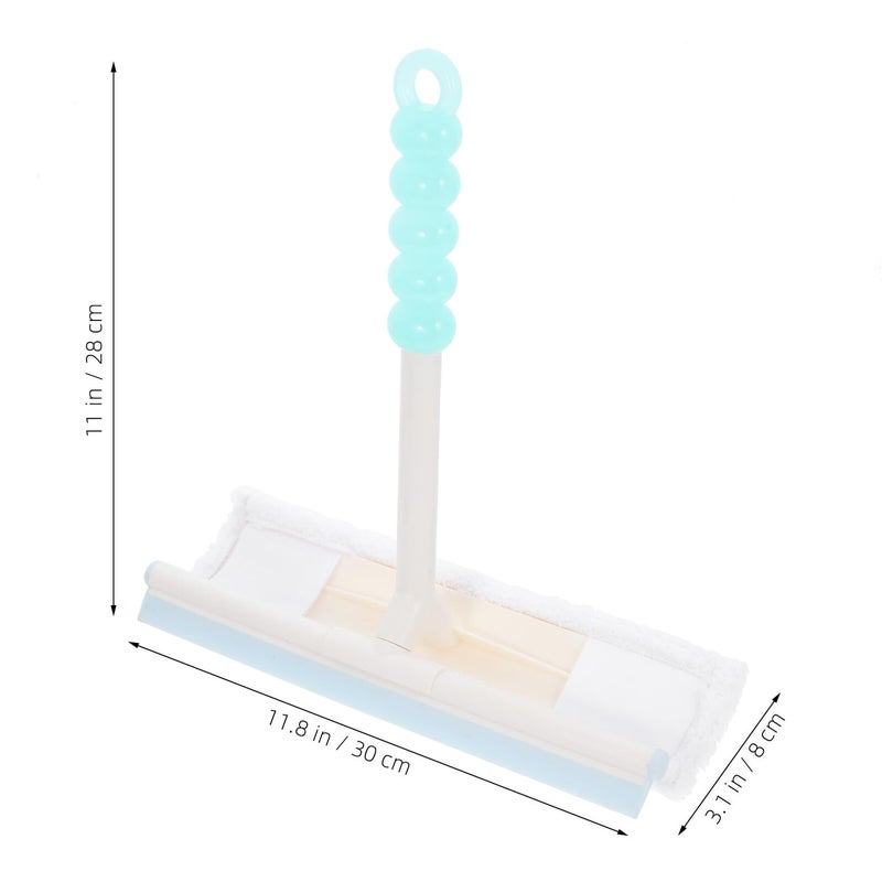 Blue Double Sided Window Squeegee with Handle for Car Home Glass Mirror Bathroom - Image 3