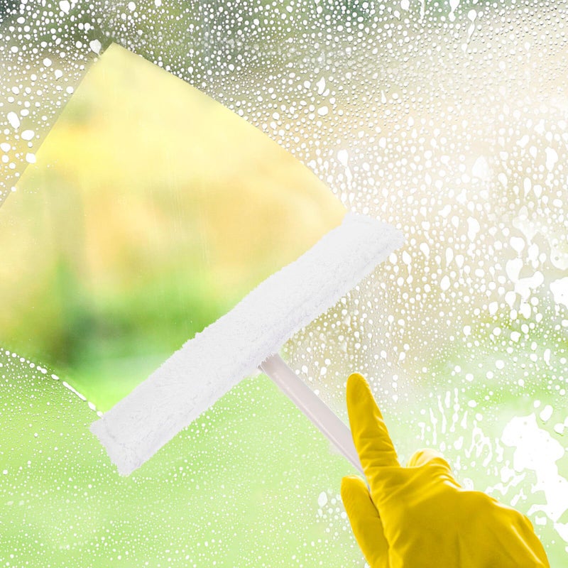 Blue Double Sided Window Squeegee with Handle for Car Home Glass Mirror Bathroom - Image 5