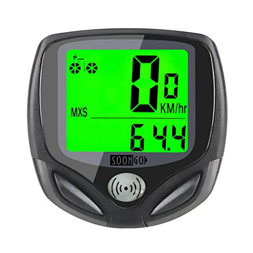 SOON GO Bike Speedometer, Bicycle odometers,Bicycle Speedometer Wireless Cycle Bike Computer Waterproof Bike Odometer with LCD Display Speedometer Accurate Speed Tracking & Multi-Function - Image 1
