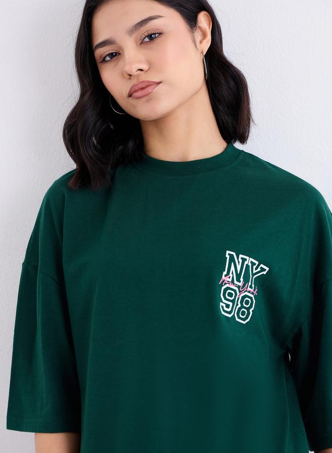 Styli Oversized Longline T-Shirt and Cuffed Joggers Co-Ords - Image 4