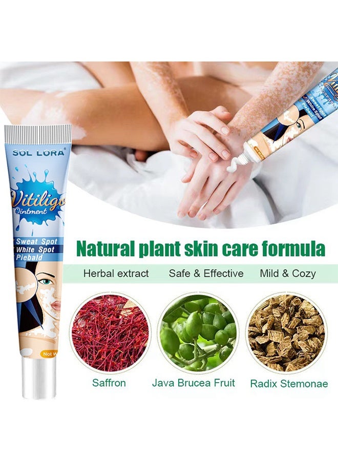 SOL LORA Vitiligo Ointment, Vitiligo Treatment For Skin Vitiligo, Vitiligo Care Cream For Reduce White Spots And Improve Skin Pigmentation 20G - Image 2