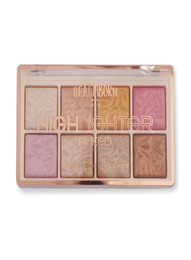 BEACHBORN INDIA Multicolor 8 Colour Highlighter Baked Palette Highly Pigmented and Blendable | Matte Finish | Perfect Makeup with Radiant, Buildable Shades 10.8g (BBI-02-04 SHADE NO.2, 10.8G) - Image 2
