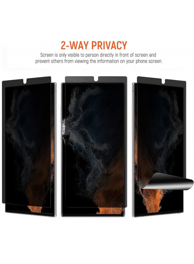 Newspoint حماية شاشة الخصوصية لجهاز Galaxy S22 Ultra، [متوافق مع الكيس] [يدعم فتح بصمة الإصبع] فيلم ناعم لجهاز Samsung Galaxy S22 Ultra 5G (6.8 بوصة)، لاصق كامل، مقاوم للخدش، ملائم للمنحنيات 3D، حساس للمس - Image 2