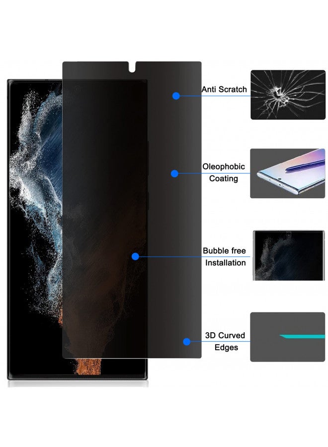Newspoint حماية شاشة الخصوصية لجهاز Galaxy S22 Ultra، [متوافق مع الكيس] [يدعم فتح بصمة الإصبع] فيلم ناعم لجهاز Samsung Galaxy S22 Ultra 5G (6.8 بوصة)، لاصق كامل، مقاوم للخدش، ملائم للمنحنيات 3D، حساس للمس - Image 1