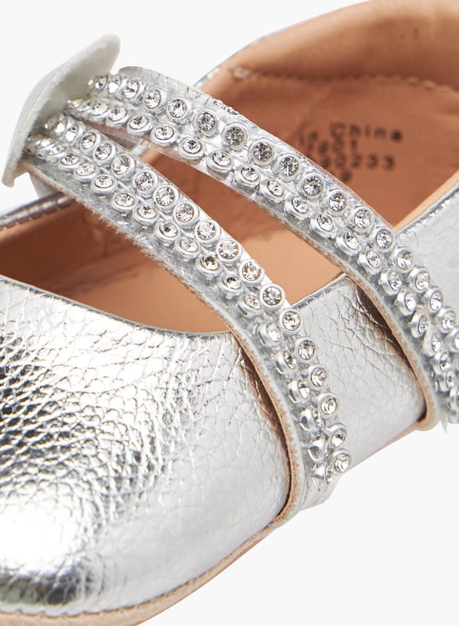 Barefeet Girls Embellished Booties with Hook and Loop Closure - Image 4