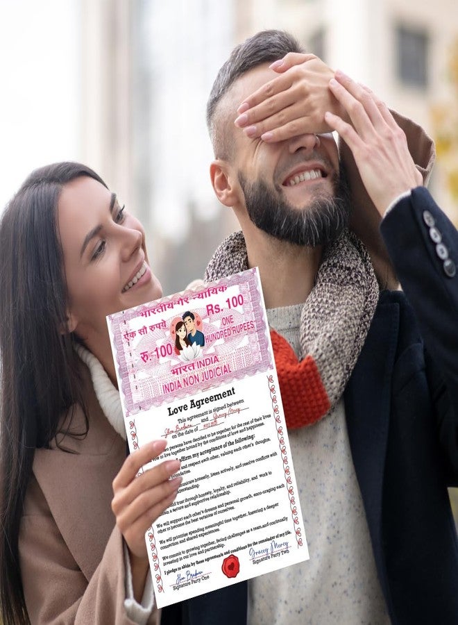 Festiko® Love Contract Agreement (8.3 x 11.7 inches) – Romantic Gift Certificate for Valentine’s Day, Anniversary, Wedding – Gift for Husband, Wife, Boyfriend, Girlfriend - Image 5