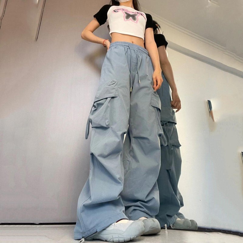 Autumn New Spice Girls Style Workwear Casual Pants Women'S 2024 Loose Straight Long Pants - Image 1
