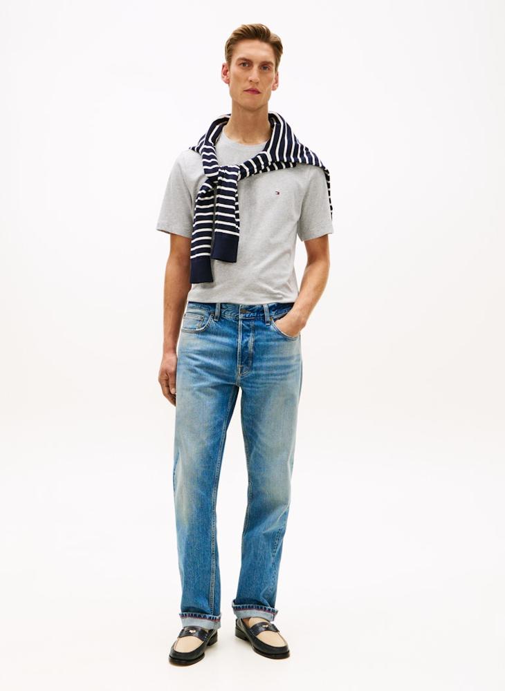 TOMMY HILFIGER Flag Embroidery Crew Neck T-Shirt - Image 4