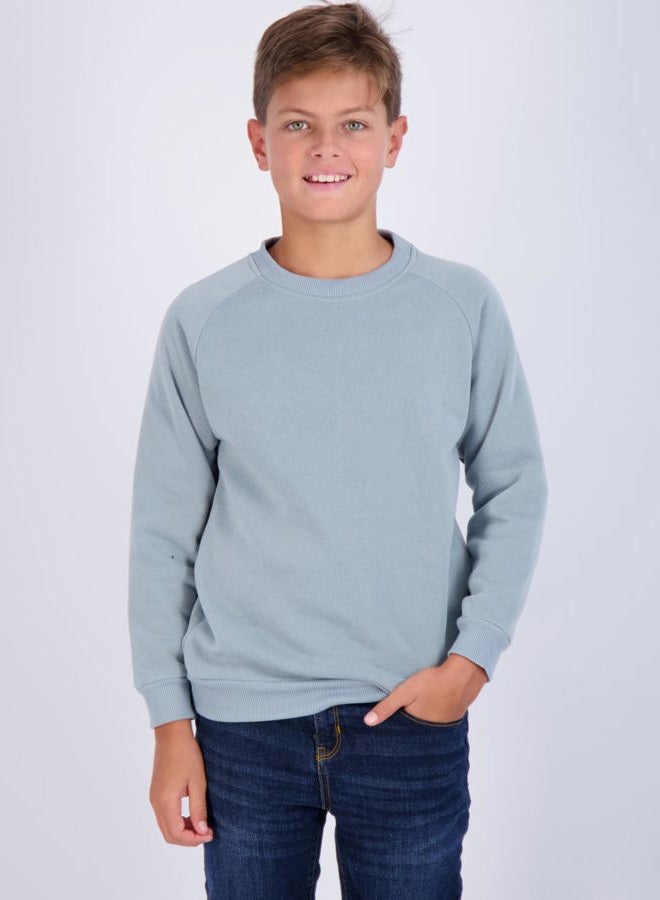 REALESSENTIALS 3 Pack: Boys Sweatshirts Youth Fleece Crew Neck Long Sleeve Soft Pullover Sweatshirt Boy Girls Teen Tops Clothes Kids Plain Black White Boys' Fashion Ninos Warm Plain Basic Red -Set 4, L (10/12) - Image 2