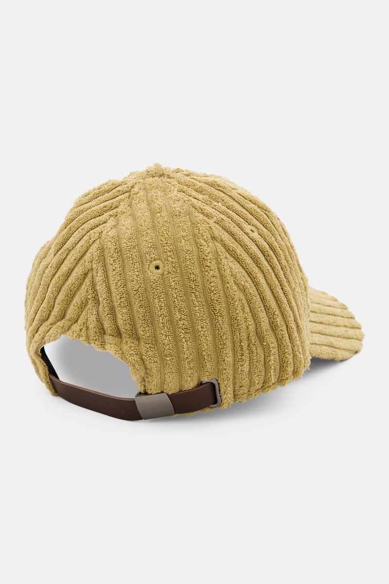 Champion Men Embroidered Logo Suede Adjustable Caps, Khaki  - Image 2
