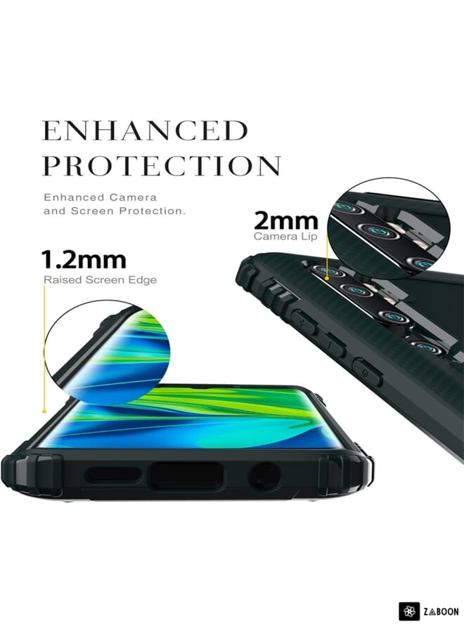 Protective Case Cover For Xiaomi Mi CC9 Pro / Note 10 Carbon Fiber Protective Case with 360 Degree Rotating Ring Holder  - Image 3