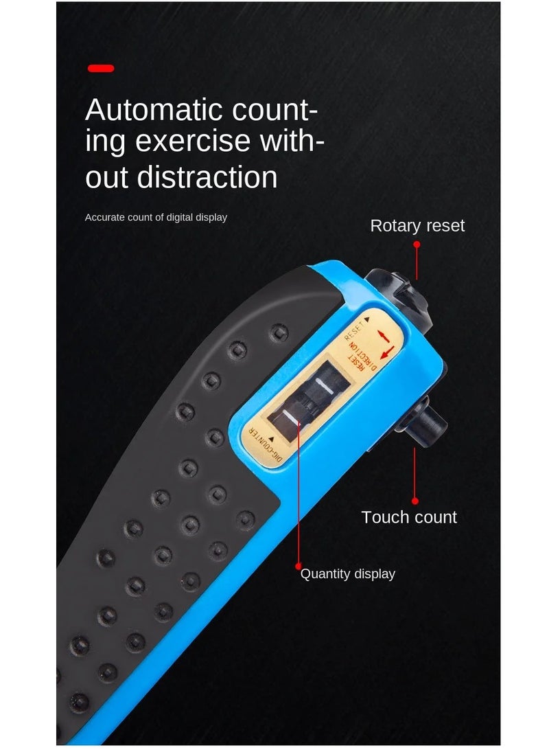 Generic 5-60Kg Adjustable High Quality Spring Hand Grip Strengthener With Counter, Black/Blue  - Image 4
