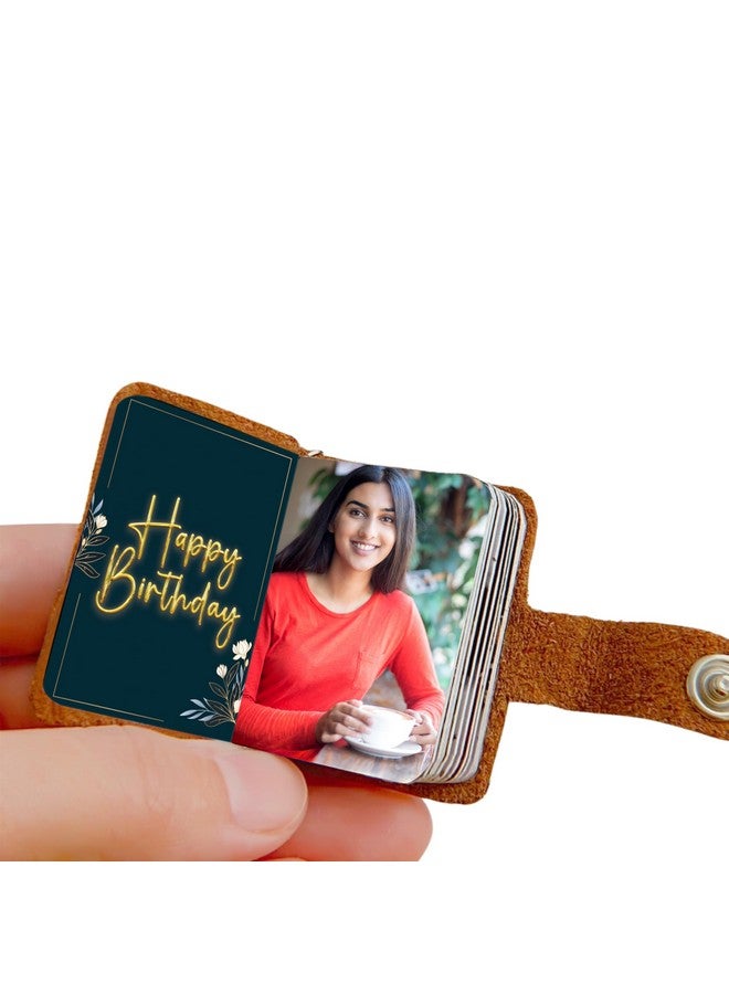 Flashing Click ‚ÄúPersonalized Leather Keychain with Photo Book - Holds 12-24 Pictures - Ideal Gift for for Birthdays, Anniversaries, Couples, and Families & Special Moments - Image 2