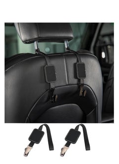 Purse Hooks for Car, 2 Pack Car Purse Holder, Car Headrest Hooks Holders for Car Hanging Purses and Bags Coats Grocery Bag, Backseat Car Organizer Hanger Interior Accessories, Black