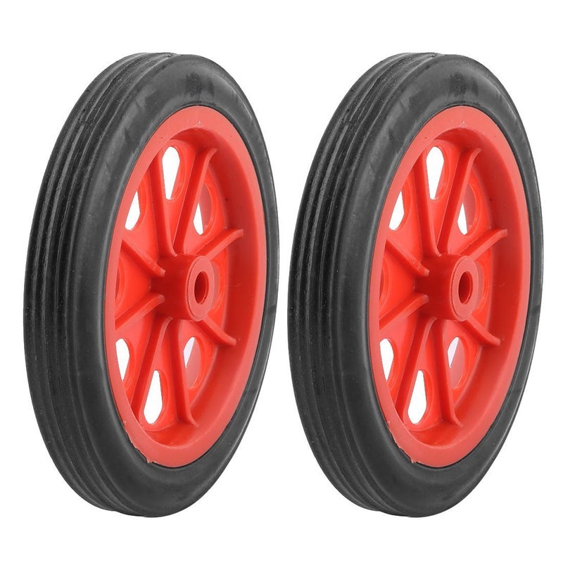 uxcell 2 Pcs Replaceable Shopping Basket Cart 44 Wheels Red Black 