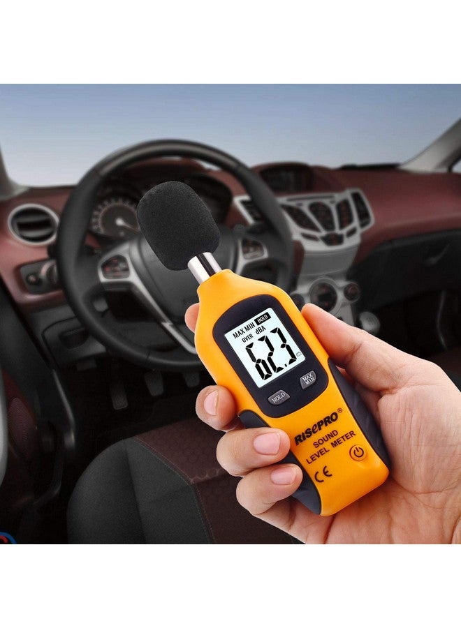 RISEPRO Decibel Meter, RISEPRO® Digital Sound Level Meter 30 - 130 dB Audio Noise Measure Device Backlight MAX/MIN, Data Hold Auto Power Off Dual Ranges HT-80A - Image 5