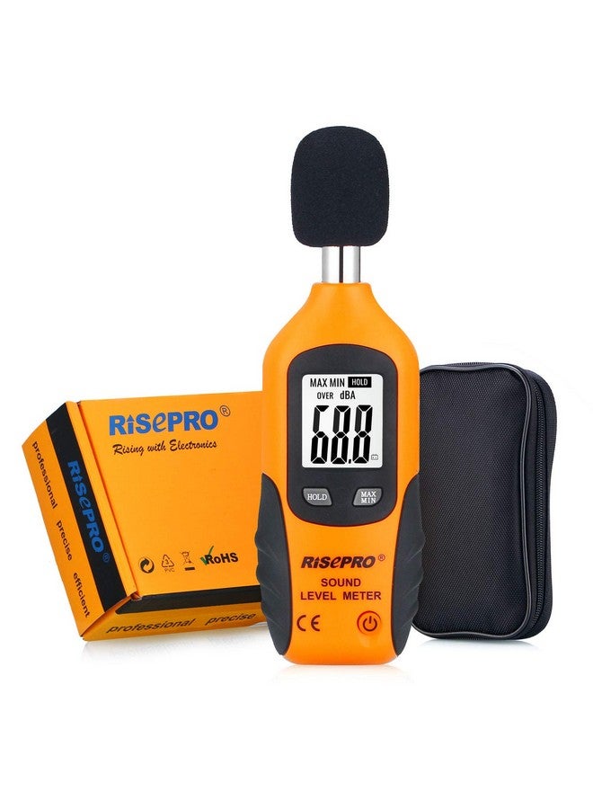 RISEPRO Decibel Meter, RISEPRO® Digital Sound Level Meter 30 - 130 dB Audio Noise Measure Device Backlight MAX/MIN, Data Hold Auto Power Off Dual Ranges HT-80A - Image 1