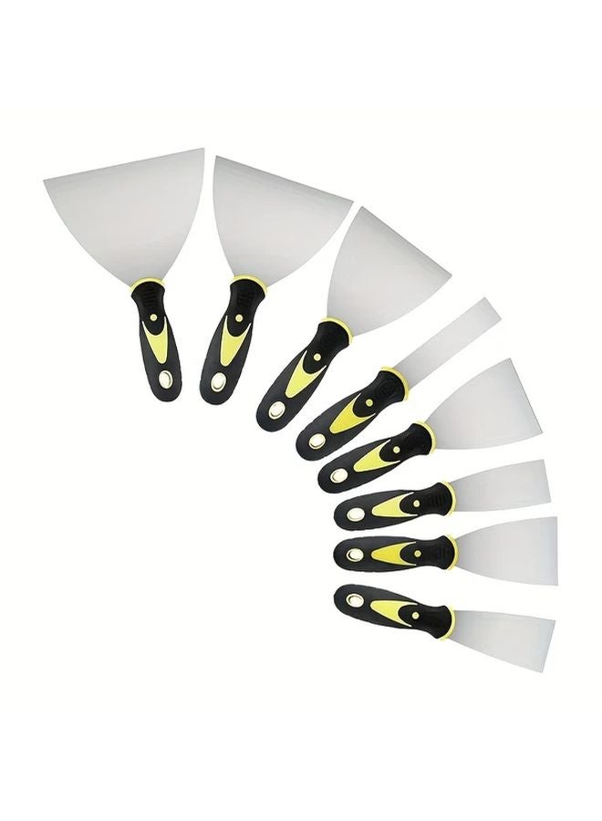 8pcs Stainless Steel Spatula Set Putty Knife Scraper Palette Knife Drywall Tool - Image 1