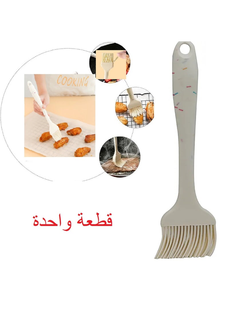 ماركة غير محددة فرشاة دهن المعجنات من السيليكون باللون الأبيض للخبز والطهي والشواء ( قطعة واحدة )  - Image 2
