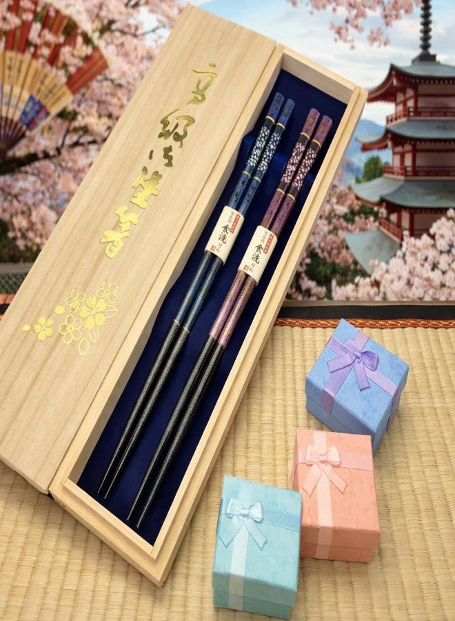 Terra Distribution Premium Japanese Chopsticks Reusable 2prs Set [ Made in Japan ] Traditional Lacquer Art Wooden Chopsticks C (Galaxy BL/PU(MK009)) - Image 5