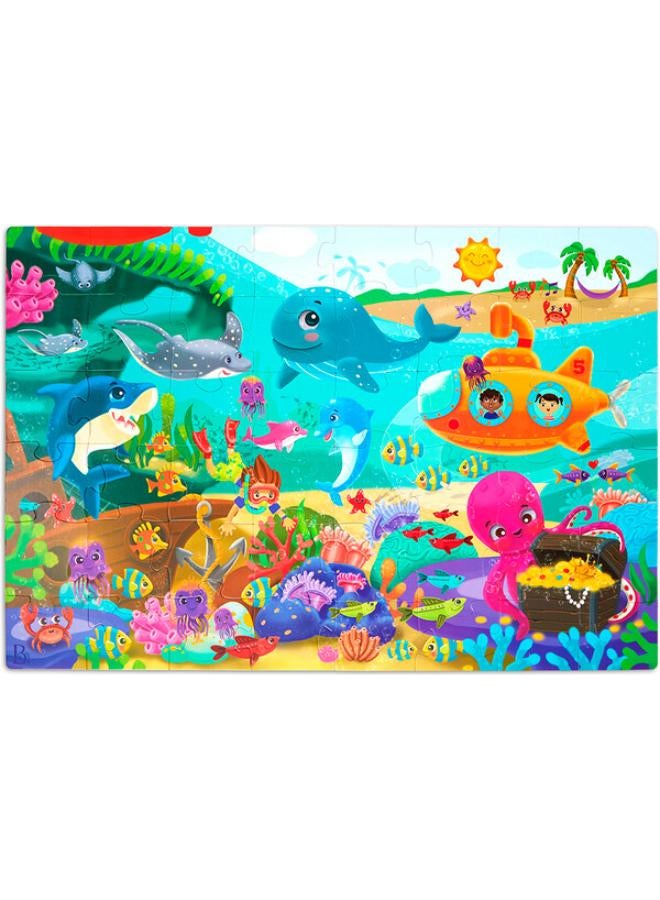 B. Toys B.Toys - 48 Piece Giant Floor Puzzle - Under the Sea  - Image 4