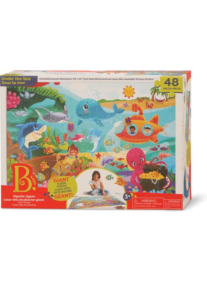 B. Toys B.Toys - 48 Piece Giant Floor Puzzle - Under the Sea  - Image 5