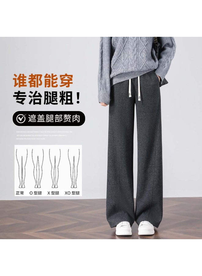 Hstyle high-waisted Wide-leg Pants Women's 2025 Spring/autumn Collection Slimming Premium Straight-cut Casual Trousers - Image 4