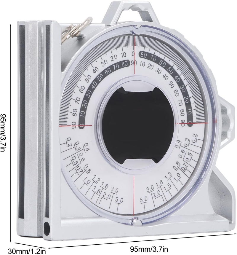 Tyenaza Mini Inclinometer, Angle Measurement Gauge High Accuracy Portable Versatile Lightweight Inclinometer for Civil Engineering - Image 2