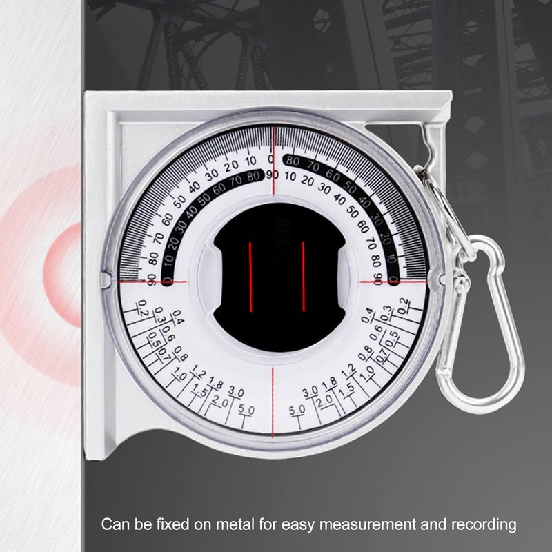 Tyenaza Mini Inclinometer, Angle Measurement Gauge High Accuracy Portable Versatile Lightweight Inclinometer for Civil Engineering - Image 3
