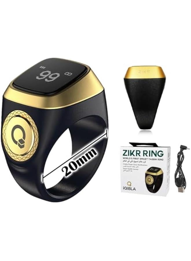 Arabest Black 20mm Smart Zikr Ring Counter for Muslim Islamic Prayer - Image 5