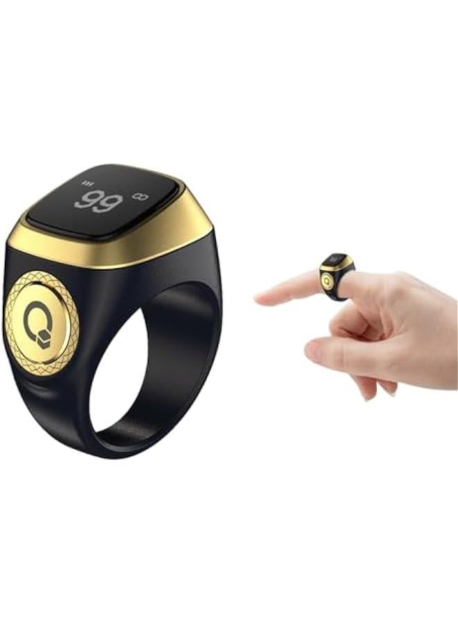 Arabest Black 20mm Smart Zikr Ring Counter for Muslim Islamic Prayer - Image 1