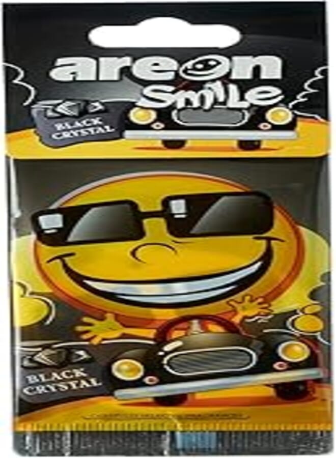 Areon smile card freshener - black crystal - for car