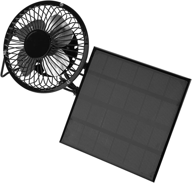 klarako Solar Panel Fan, 3W 6V Outdoor USB Solar Panel Powered Portable Mini Fan for Outdoor Home Travelling Chicken House Car - Image 1