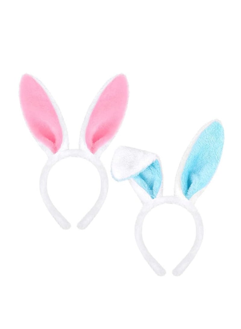 Vitacelli Bunny Ears Pink Headband for Women Girls Daily Wearing, Rabbit Ear Hair Band for Party Cosplay - Image 2
