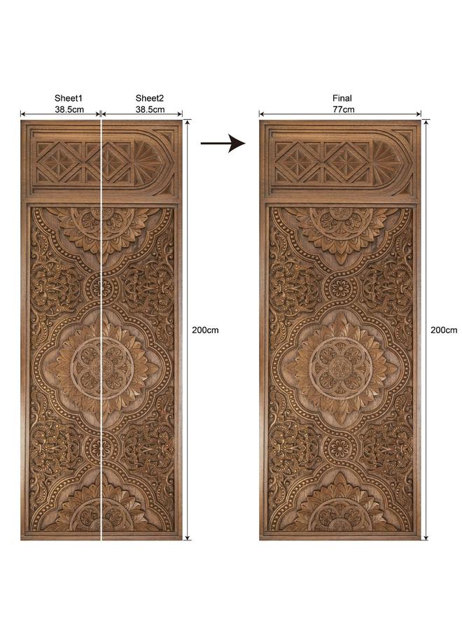 Bluejw 77/90cm3D High Simulation Door Series Door Stickers Removable Waterproof Wall Stickers Bedroom Living Room PVC Stickers A Generation Of Hair - Image 1