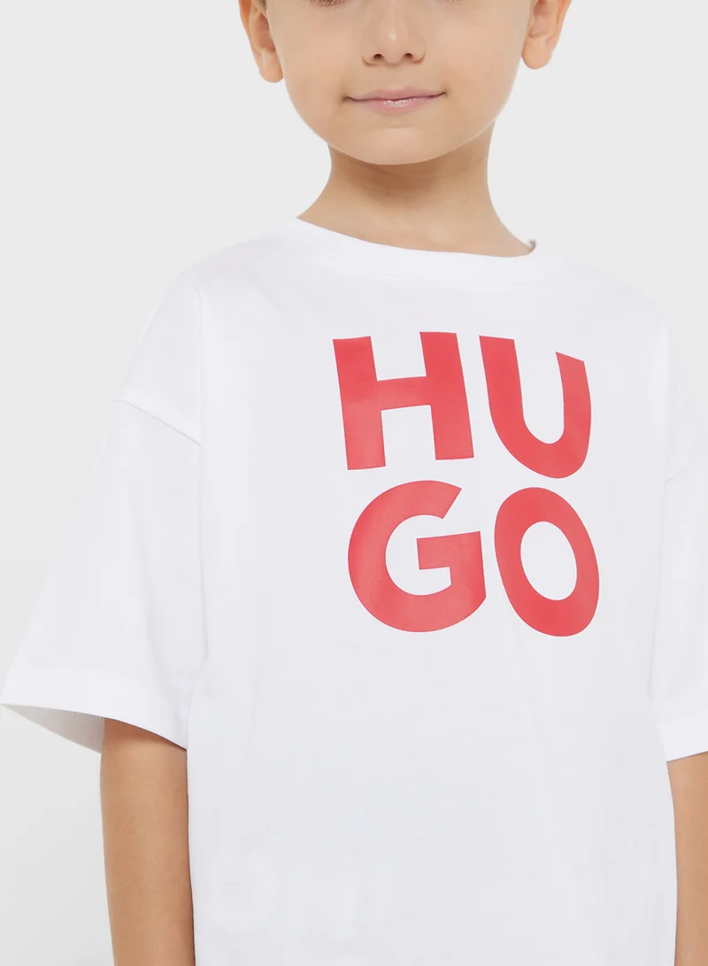هوجو Kids Logo T-Shirt
