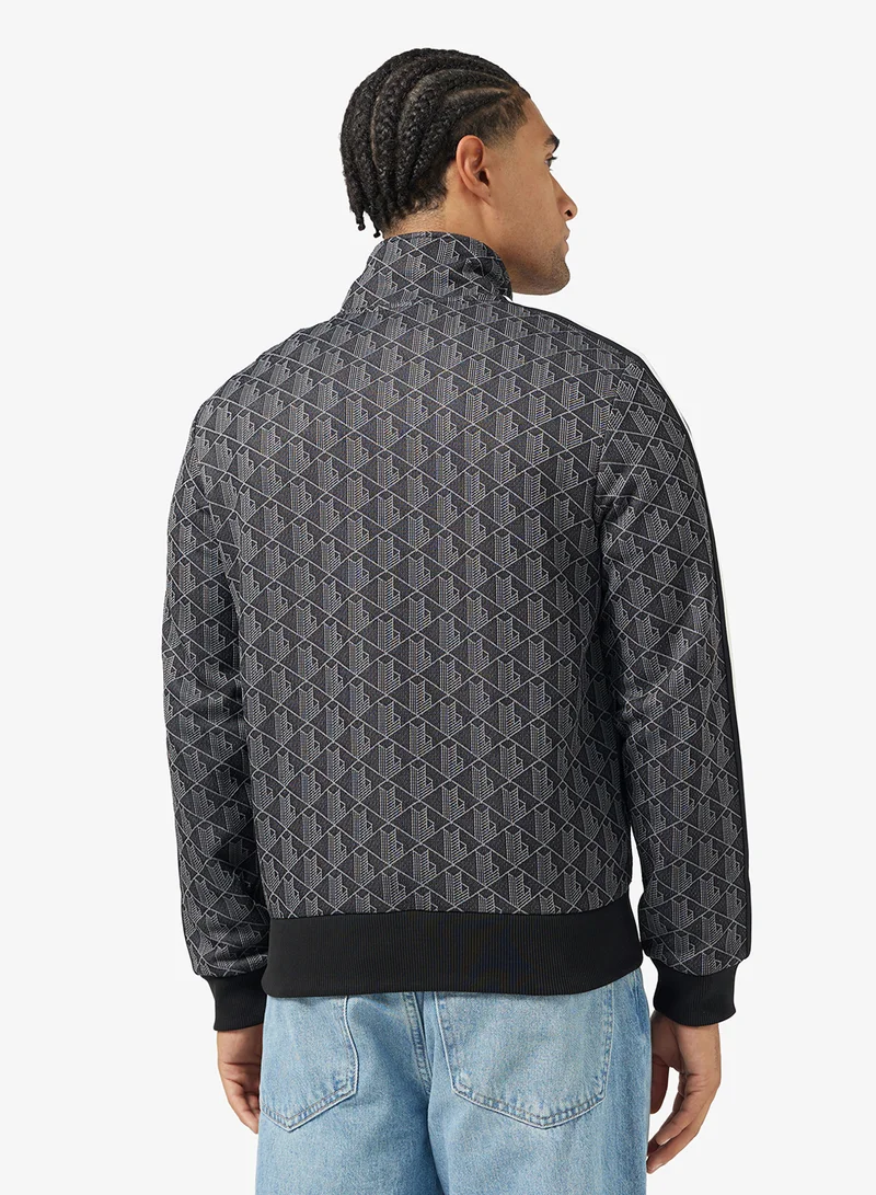LACOSTE Paris Zip Up Jacquard Track Jacket