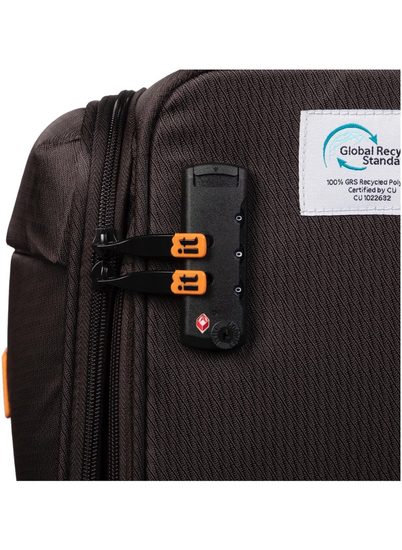 it Luggage it luggage Eco-Icon, Unisex ECO Polyester Material Soft Case Luggage, 8x360 degree Spinner Wheels, Expandable Trolley Bag, Telescopic Handle, TSA lock, 12-2894E08, Cabin suitcase, Color Ash  - Image 5