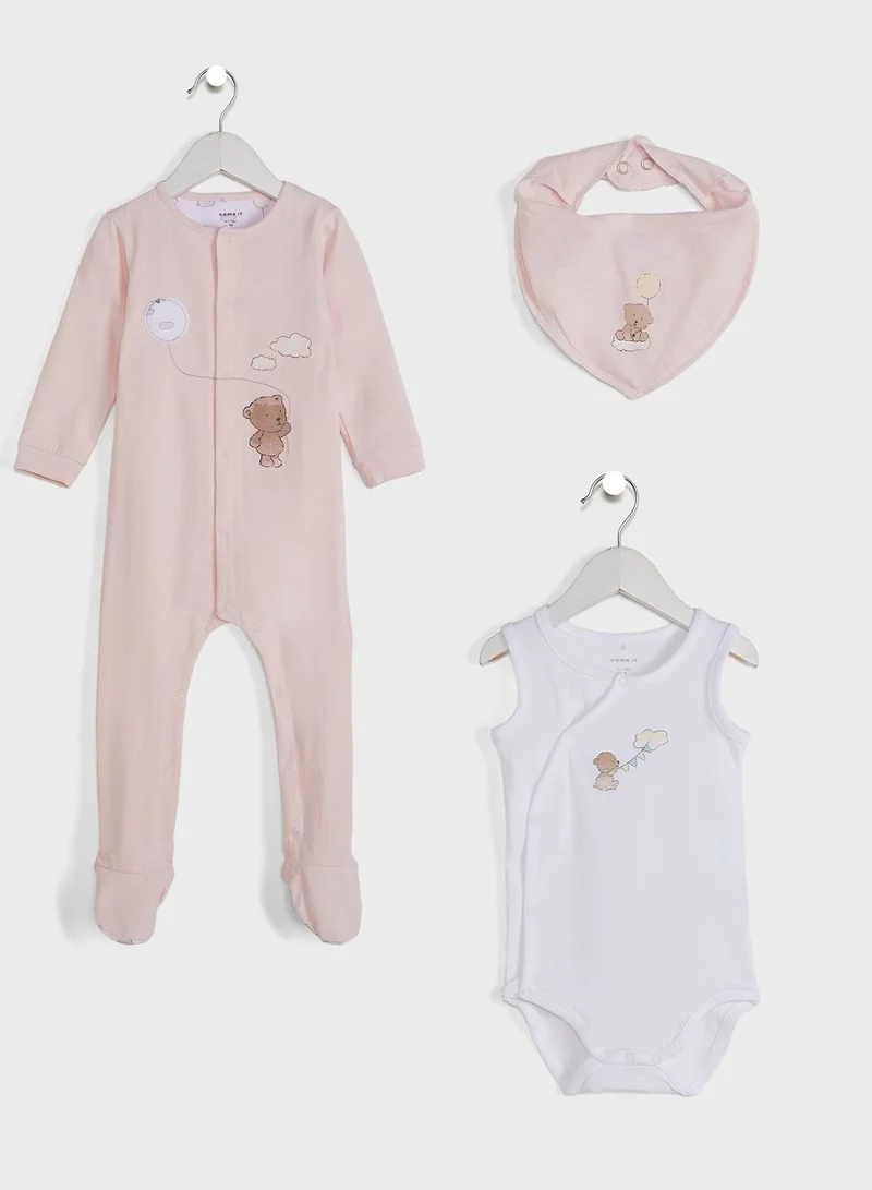 NAME IT Infant 3 Pack Printed Bodysuit