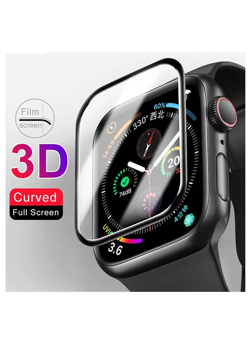TWEGGON Apple Watch 9/8/7 Screen Protector 45MM , Full Coverage 3D HD Screen Protector for Apple Watch Series 9/8/7 45mm Black/Clear  - Image 1