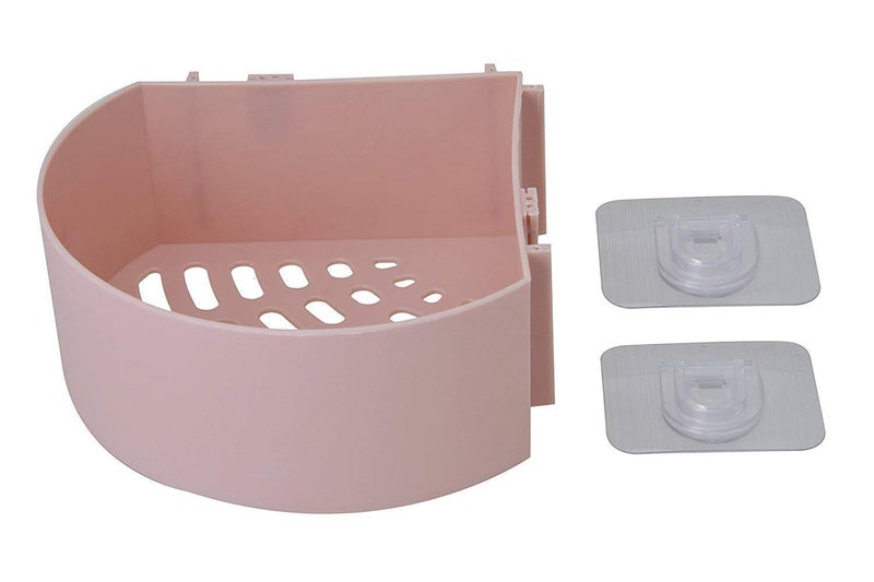 POXEFLIP Triangle Shelf Rack Corner Caddy with Wall Mounted Suction Cup for Bathroom and Kitchen Triangle Shower Corner Caddy Basket with Adhesive Pad - Image 2