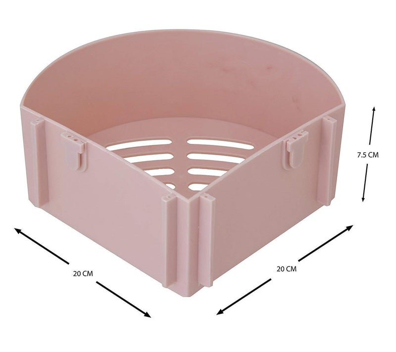 POXEFLIP Triangle Shelf Rack Corner Caddy with Wall Mounted Suction Cup for Bathroom and Kitchen Triangle Shower Corner Caddy Basket with Adhesive Pad - Image 4