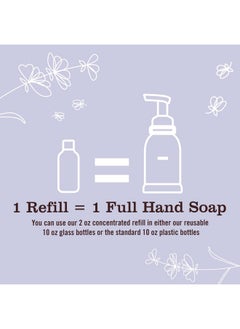 مسز مايرز كلين داي صابون اليدين الرغوي المركز من MRS. MEYER'S CLEAN DAY، عبوات إعادة تعبئة، 4 عبوات إعادة تعبئة مركزة (2 أونصة سائلة لكل عبوة)، برائحة اللافندر، تكفي لتحضير 40 أونصة سائلة من الصابون الرغوي.  - Image 3