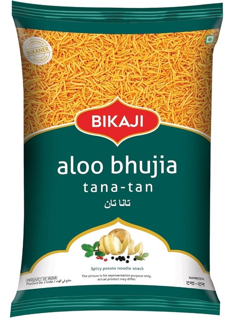 Bikaji Aloo Bhujia 200g Pouch | Tana-Tan | Crispy & Crunchy Traditional Namkeen | Mildly Spiced & Flavorful | Made with All Natural Ingredients | Product of India