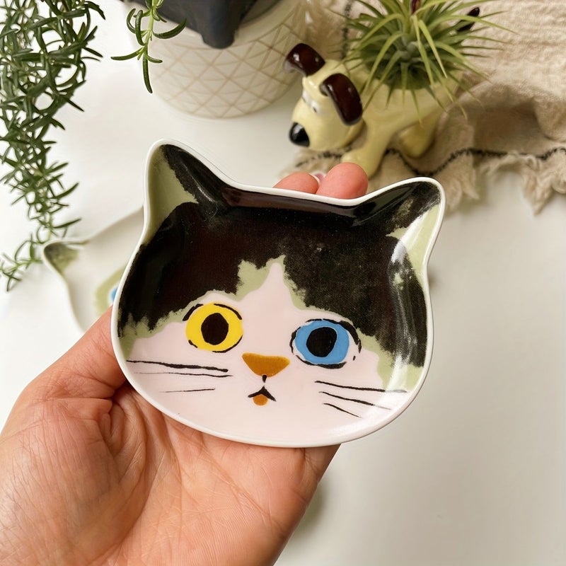 حامل ملعقة رأس القطة اللطيفة المصنوع من السيراميك، ديكور المطبخ، إكسسوار القهوة، الهدية المثالية لعشاق القطط، الطراز C - Image 4